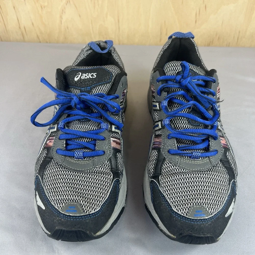 ASICS Gel Venture 5 Men's Size 9 Gray Blue Running Shoes Sneakers T5N3N Used